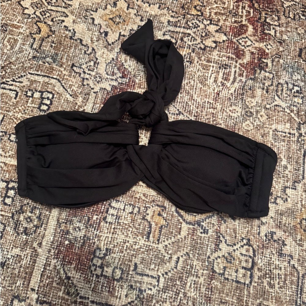 Seafolly Black Twist Front Bikini Top size 10